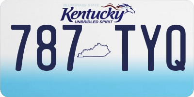 KY license plate 787TYQ