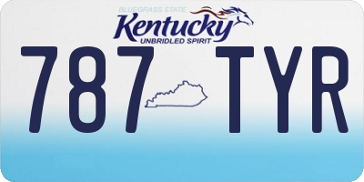 KY license plate 787TYR