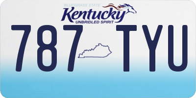 KY license plate 787TYU