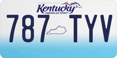 KY license plate 787TYV