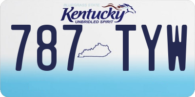 KY license plate 787TYW