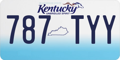 KY license plate 787TYY