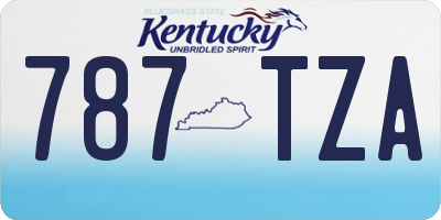 KY license plate 787TZA