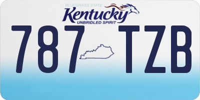 KY license plate 787TZB