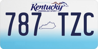 KY license plate 787TZC
