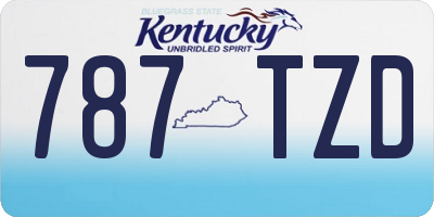 KY license plate 787TZD