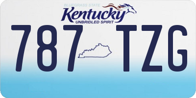 KY license plate 787TZG