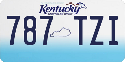 KY license plate 787TZI
