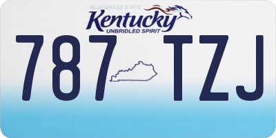 KY license plate 787TZJ
