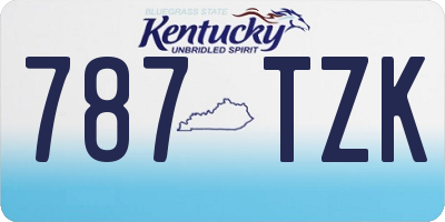 KY license plate 787TZK
