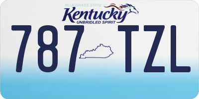 KY license plate 787TZL