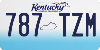 KY license plate 787TZM