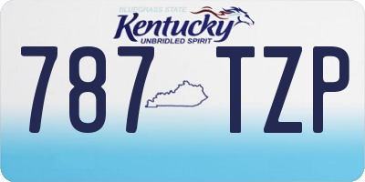 KY license plate 787TZP