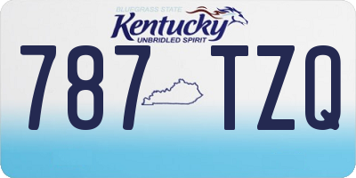 KY license plate 787TZQ