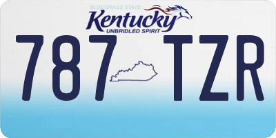 KY license plate 787TZR