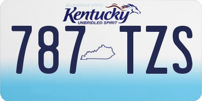 KY license plate 787TZS