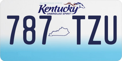 KY license plate 787TZU