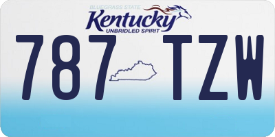 KY license plate 787TZW