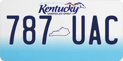 KY license plate 787UAC