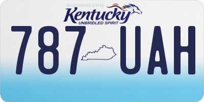 KY license plate 787UAH