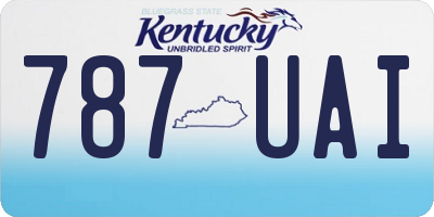KY license plate 787UAI