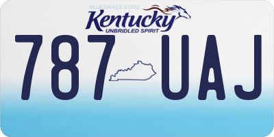 KY license plate 787UAJ