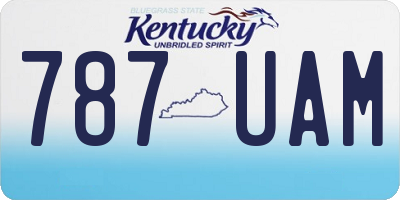 KY license plate 787UAM