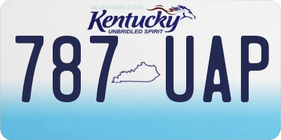 KY license plate 787UAP