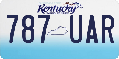 KY license plate 787UAR