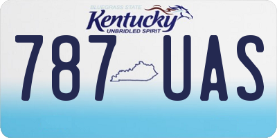 KY license plate 787UAS