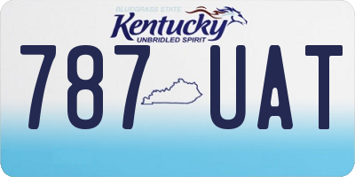 KY license plate 787UAT