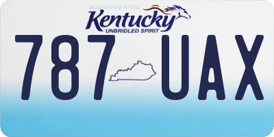 KY license plate 787UAX