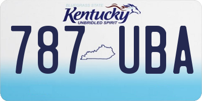 KY license plate 787UBA