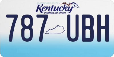KY license plate 787UBH