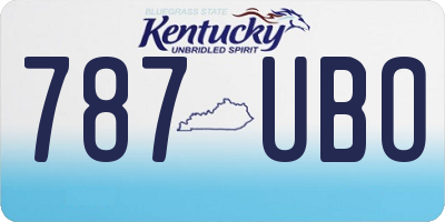 KY license plate 787UBO