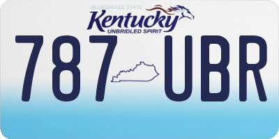 KY license plate 787UBR