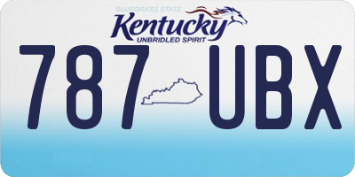 KY license plate 787UBX