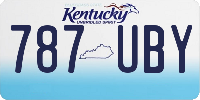 KY license plate 787UBY