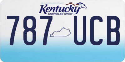 KY license plate 787UCB