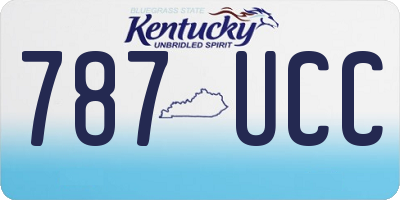 KY license plate 787UCC