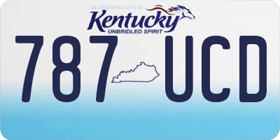KY license plate 787UCD