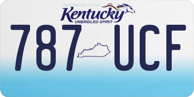 KY license plate 787UCF