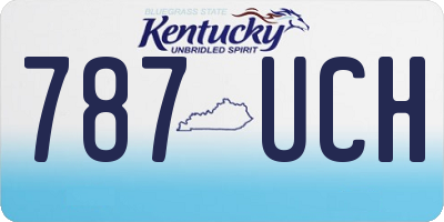 KY license plate 787UCH