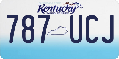 KY license plate 787UCJ