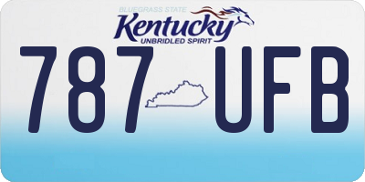 KY license plate 787UFB