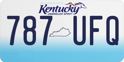 KY license plate 787UFQ
