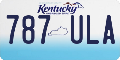 KY license plate 787ULA