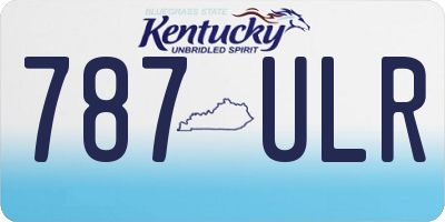 KY license plate 787ULR