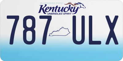 KY license plate 787ULX