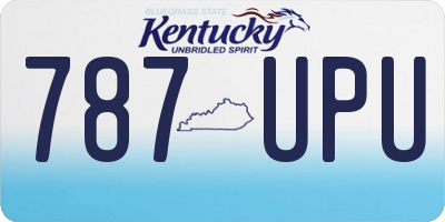 KY license plate 787UPU
